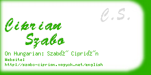 ciprian szabo business card